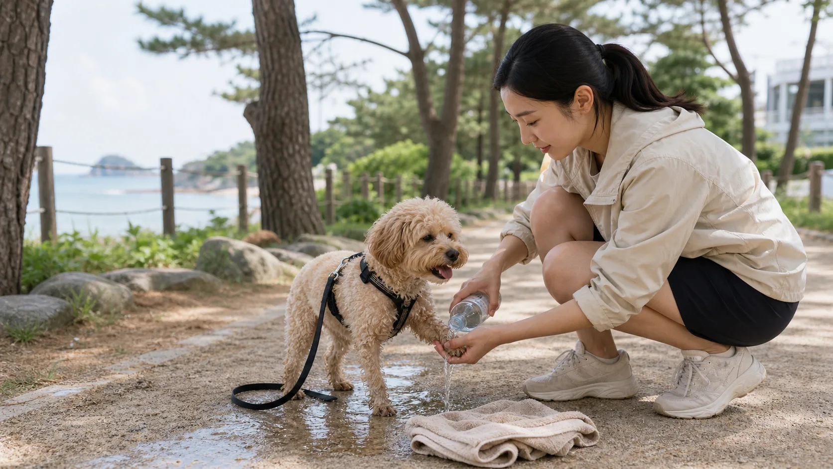 강아지 바다 여행 단계별 가이드, 염분 관리 기준으로 준비하기